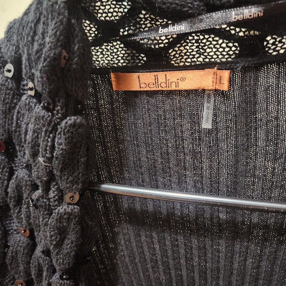 Belldini Elegant Black Women's Sweater Size L - Picture 9 of 15